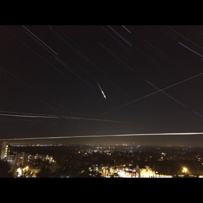 Meteor by Florian Seiffert. Settings: Star Trails mode