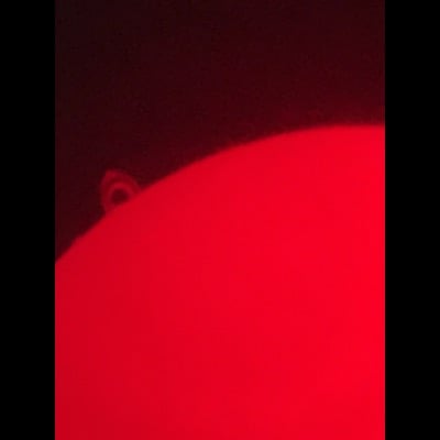Solar prominence by Jim Opalek. Settings: Taken through solar scope