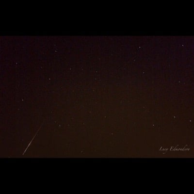 Perseid Meteor (shooting star) by Lucy Edmondson. Settings: Meteor mode