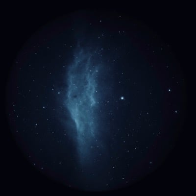 California Nebula by Ray Taylor. Settings: Long Exposure mode, taken through telescope with NVD