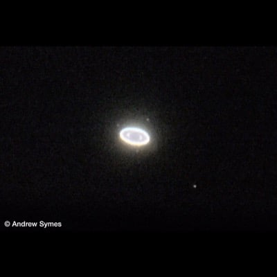 Saturn and 4 moons by Andrew Symes. Settings: Combination of 2 images