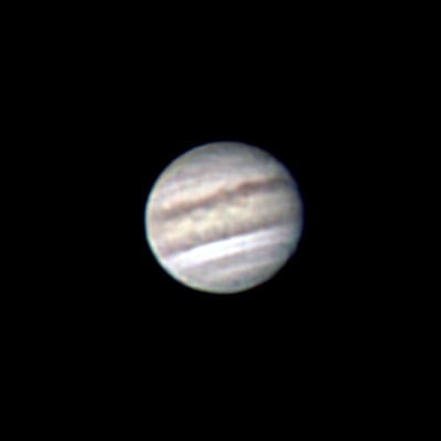 Jupiter by Michael Dooley, Brisbane Australia. Settings: Taken through telescope and processed