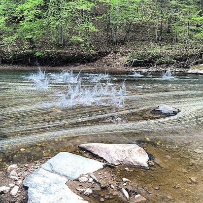 Skipping rocks by Andrew Malwitz. Settings: Light Trails mode