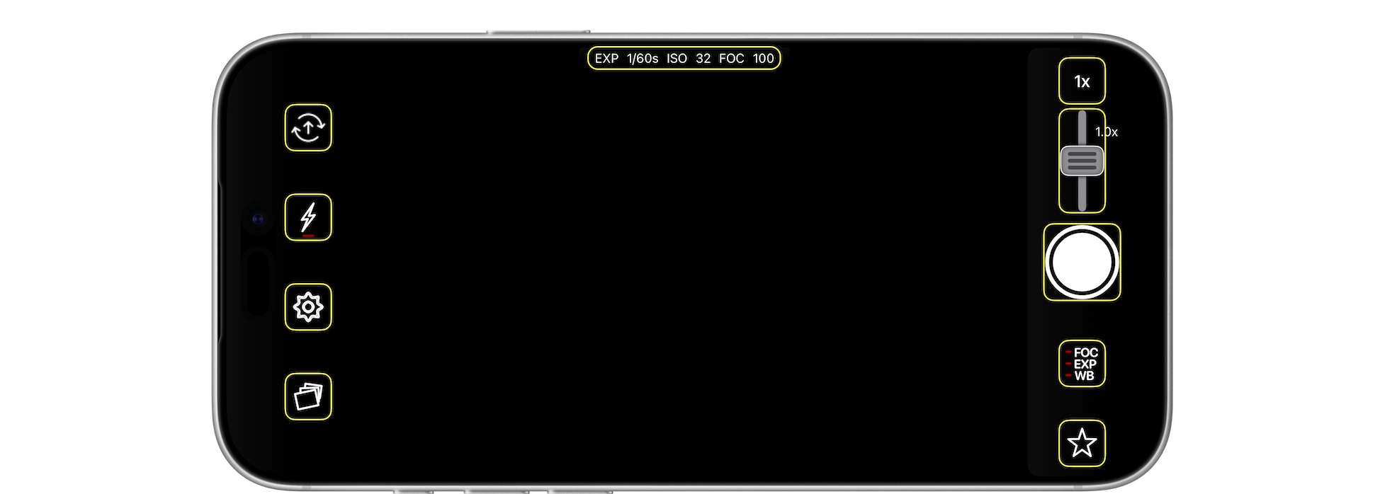 NightCap's main controls