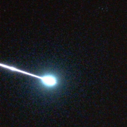Photo showing a big fireball meteor