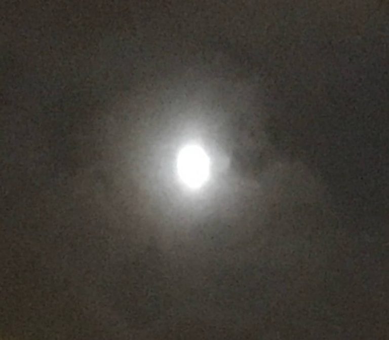 Photo of the moon, overexposed