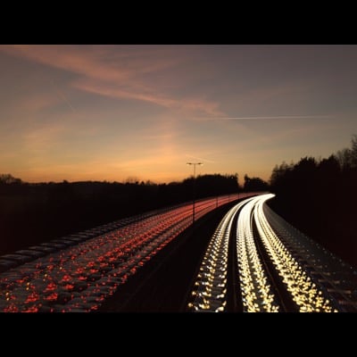 Traffic by Alison Grant. Settings: Light Trails mode